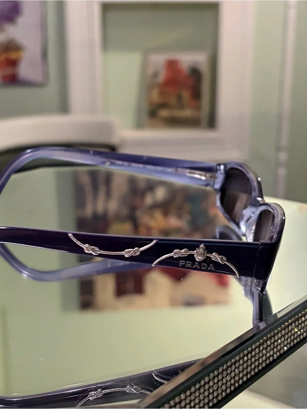 RARE PRADA  AUTHENTIC EYEGLASSES VPR 15 L 7ON-101